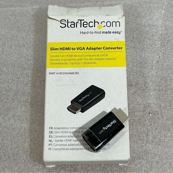 Compact HDMI to VGA Adapter Converter Ideal for Chromebooks Ultrabooks & Laptops - Picture 2 of 8